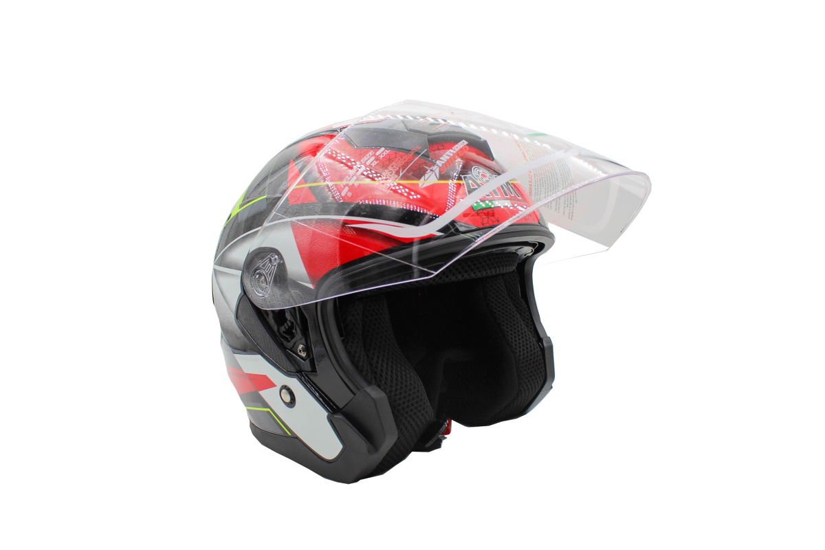 Мотошлем AiM JK526 Red/Grey/Black