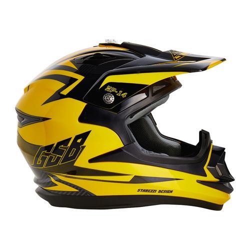 Шлем кроссовый GSB XP-14 B YELLOW STAREZZI 2