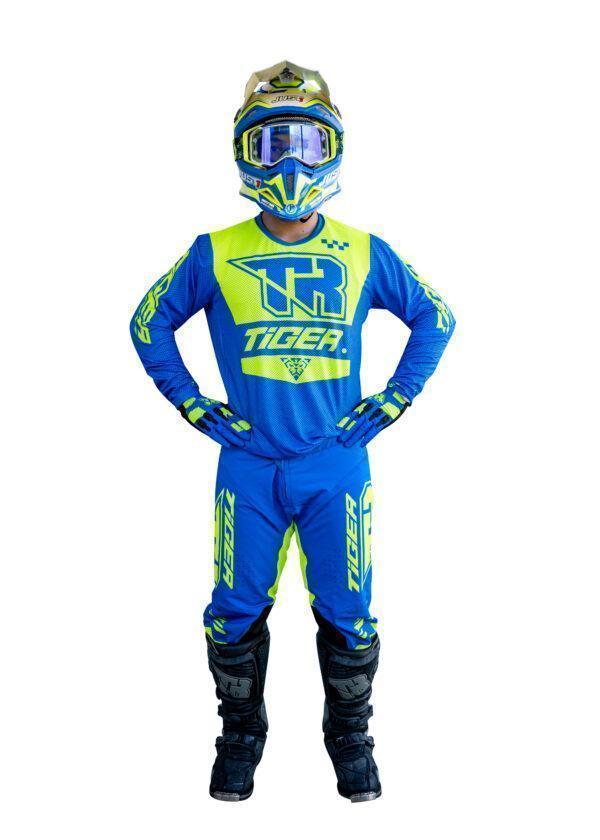 Комплект детский джерси и мотоштаны RSK3.5 KIDS Синий/желтый