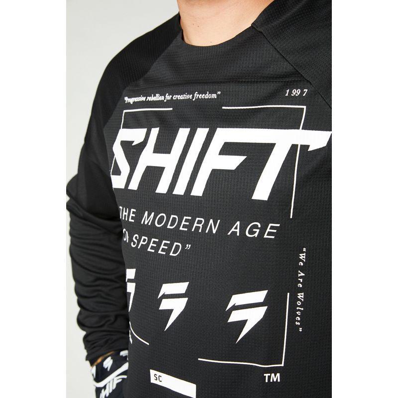 Мотоджерси подростковая Shift White Label Bliss Youth Jersey Black/White